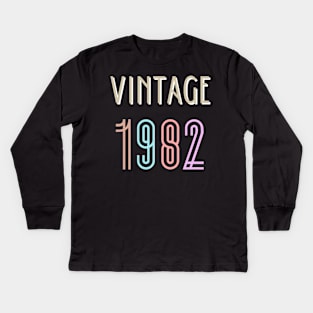 Vintage 1982 Kids Long Sleeve T-Shirt